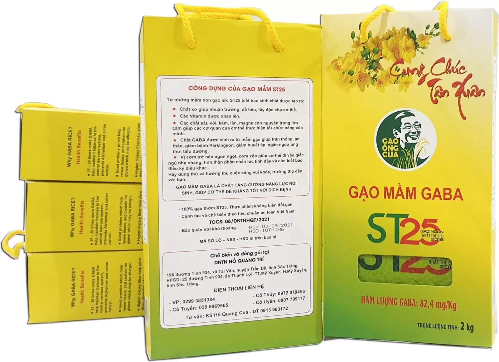 Gạo Mầm Gaba ST25 Ông Cua đóng gói 2kg1