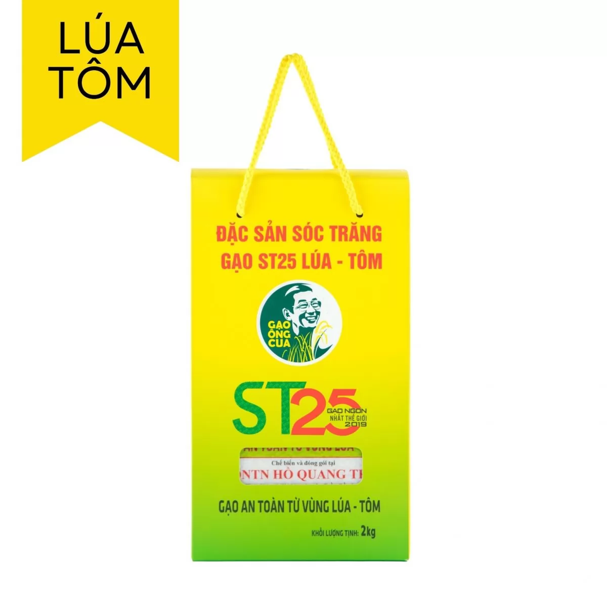 Gạo ngon ST25 Ông Cua Lúa Tôm đóng gói 2kg1