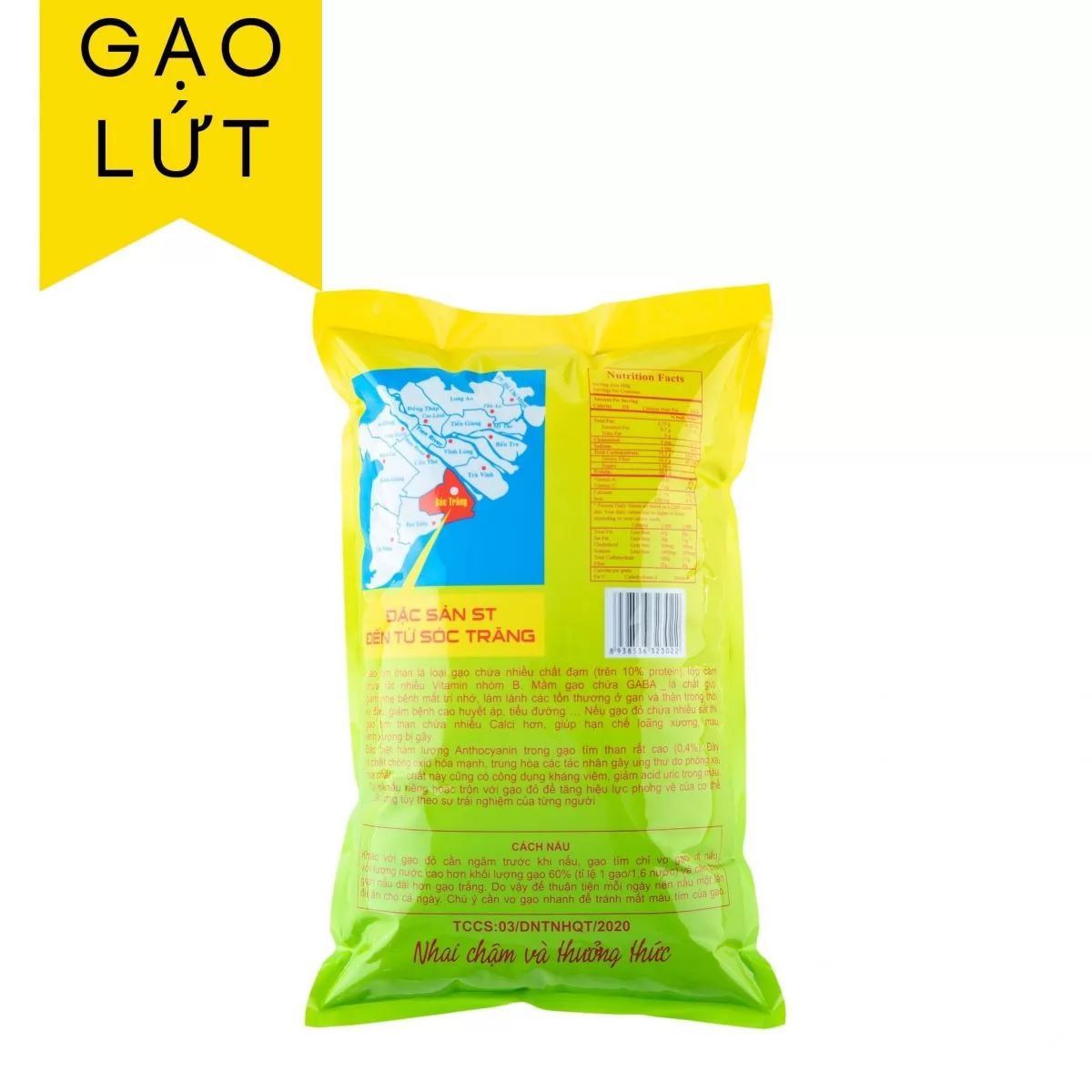 Gạo ST tím than Ông Cua đóng gói 2kg2
