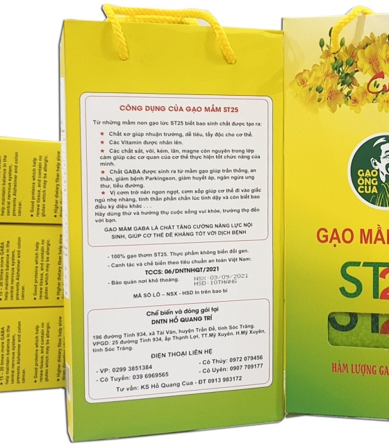 Gạo Mầm Gaba ST25 Ông Cua đóng gói 2kg