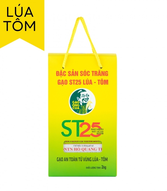 Gạo ngon ST25 Ông Cua Lúa Tôm đóng gói 2kg