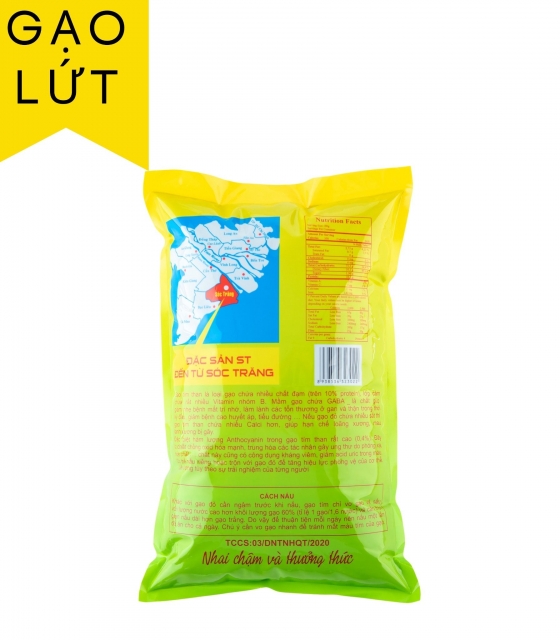Gạo ST tím than Ông Cua đóng gói 2kg