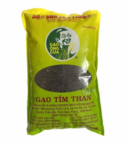 Gạo ST tím than Ông Cua đóng gói 2kg