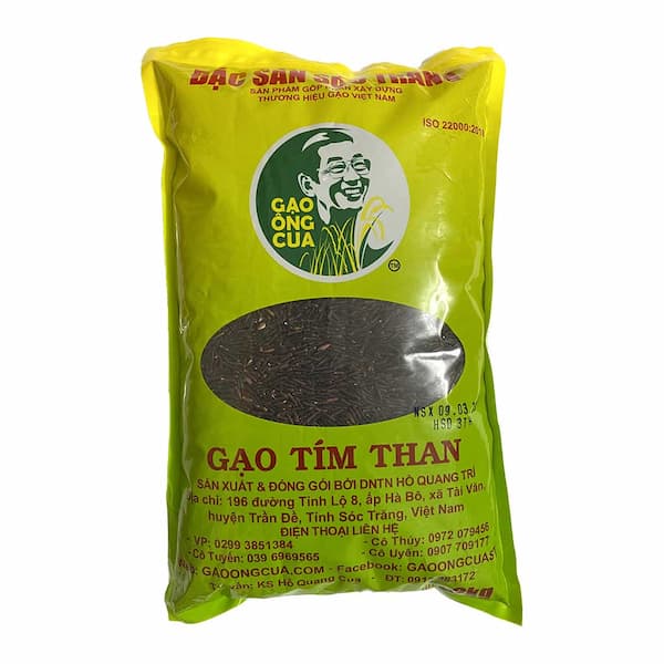Gạo ST tím than Ông Cua đóng gói 2kg